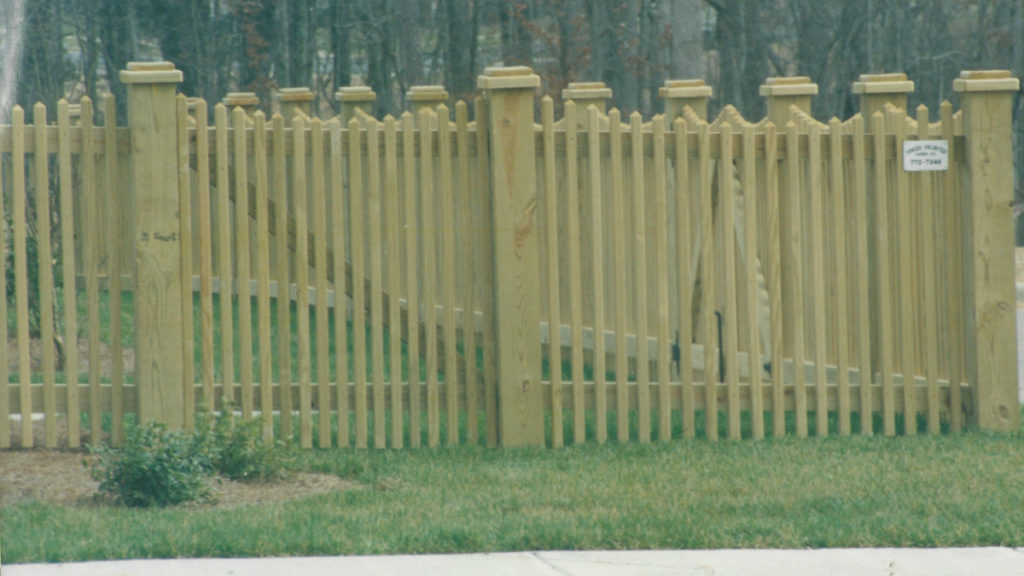 2x2 picket Chapel Hill residential fence