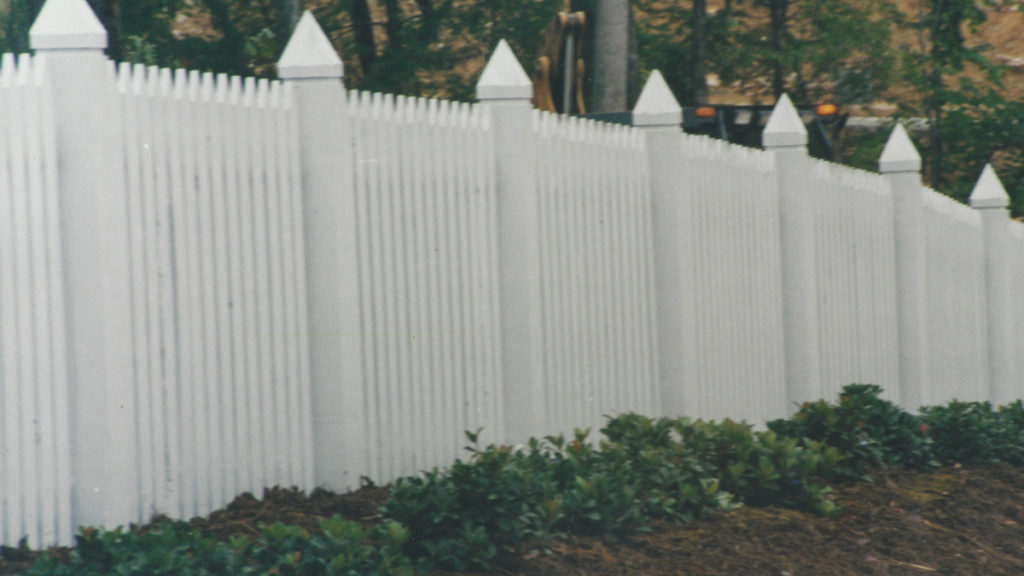 Custom Picket with custom posts Raleigh residential fence