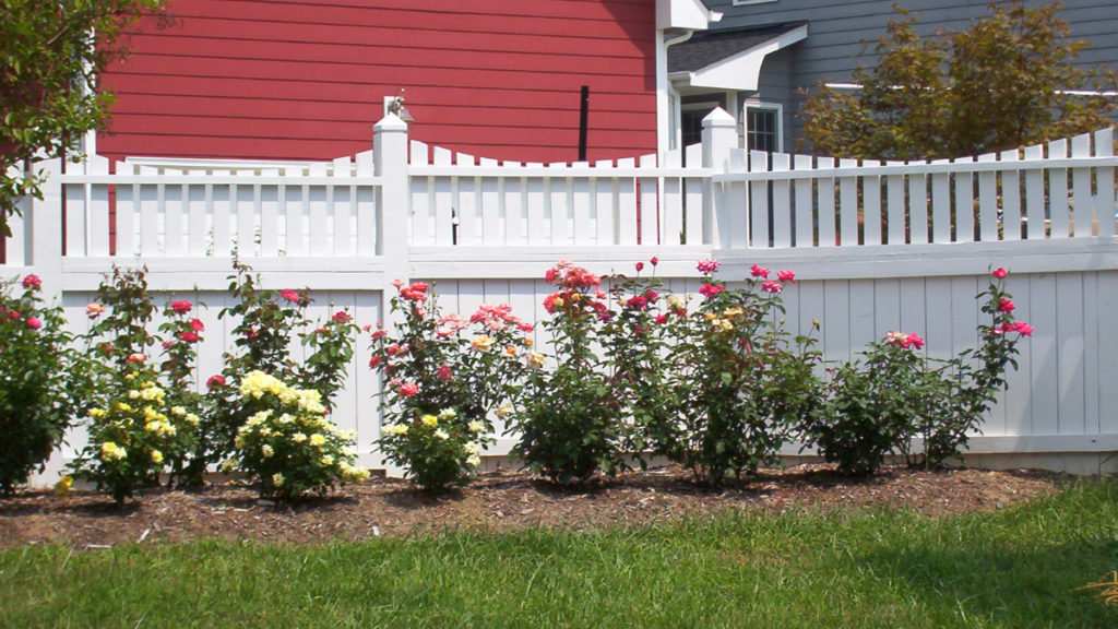 Wood Privacy with scalloped accent top Cary residential fence