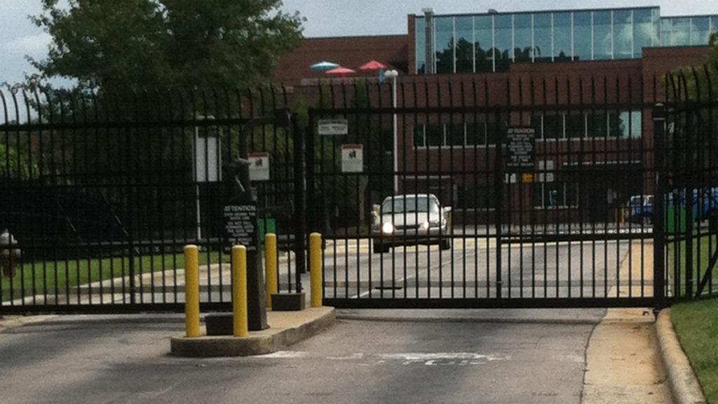cantilever roll gates Raleigh commercial aluminum gate
