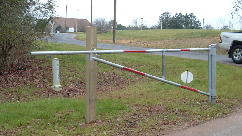 commercial fence Steel barrier gate